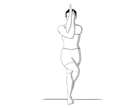 Yoga Drawing Garudasana eagle - A5 Notebook - Frankly Wearing